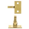 QWORK Brass Heavy Duty Elbow Latch Cabinet Door/Window Catch, 4