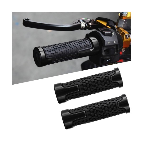 XINLIYA 7/8" 22mm 24mm Motorcycle Handlebar Grips, 2PCS Soft Rubber