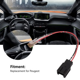 Aramox 1 Pair Door Speaker Wiring Harness, 12V 3A 10W Car Door Speaker Amplifier Connector Wiring Harness Adapter with Plug Replacement for Peugeot