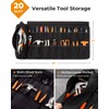 Foxrino Tool Roll For Men, Heavy Duty Tool Roll Bag