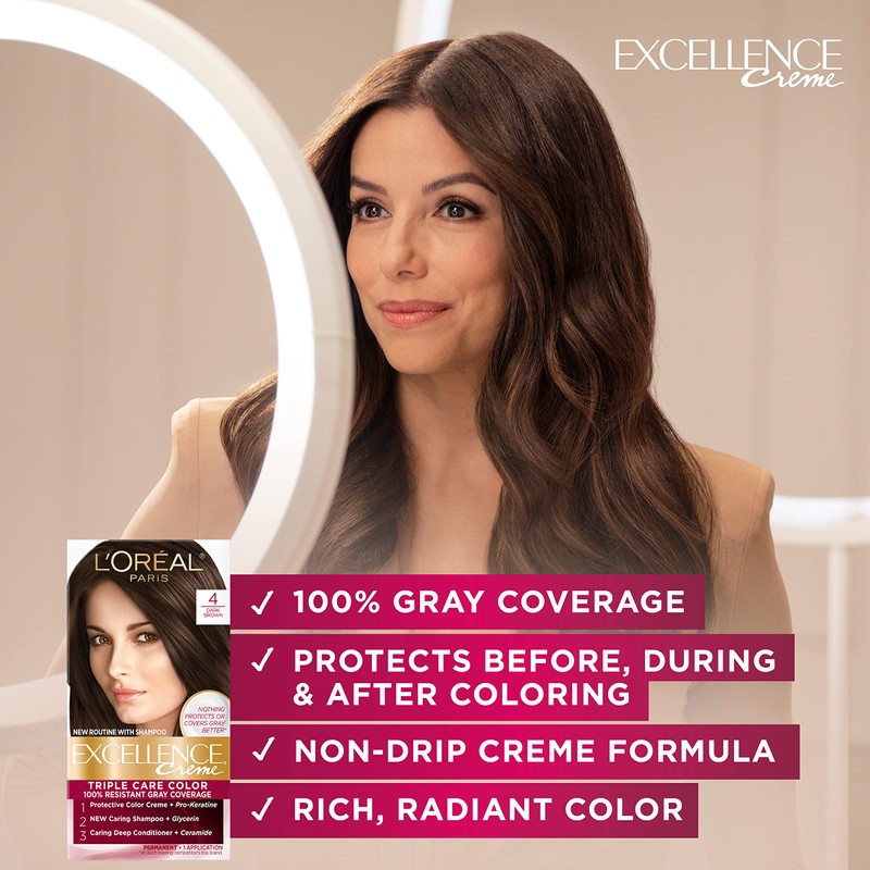 L'Oreal Paris Excellence Creme Permanent Triple Care Hair Color, 9