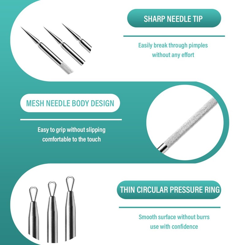 2 Acne Pimple Tweezers Blackhead Remover, Comedone Squeezer, Blackhead Remover,