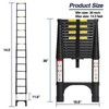 BOCOM 14.5 FT Aluminum Telescoping Ladder, Lightweight Multi-Purpose Collapsible Extension