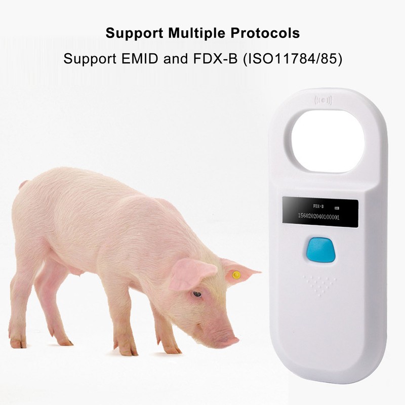 Microchip Reader Scanner 134.2KHZ 125KHZ USB Rechargeable Handheld Pet Tag