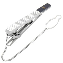 DAKS Ducks se-da038 Black Diamond Cut Tie Clip, Brass, No Gemstone