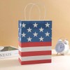 Traditional American Flag Kraft Paper Gift Bags Medium 6 1/2"