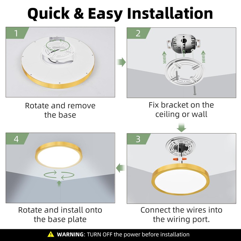 hykolity 12 Inch Selectable CCT LED Round Flat Panel Light,