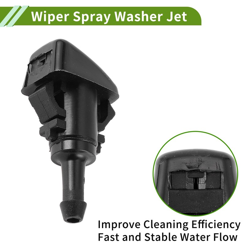 HOPESPANNER Windshield Washer Nozzle for Mitsubishi Eclipse 2006-2012 Black Front