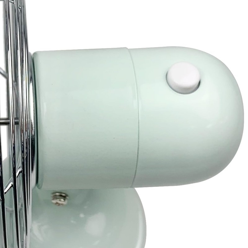 Good Housekeeping 92513 All-Metal 5" Retro Oscillating USB-Powered Personal Fan,