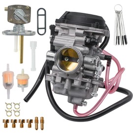 JDLLONG TTR225 Carburetor for Yamaha TTR 225 1999 2000 2001 2002 2003 2004 Carb Assembly 5FG-14901-00-00 with Fuel Switch Valve Petcock