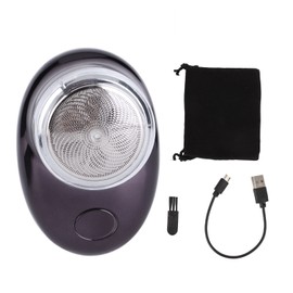 Electric Beard Clipper Fine Trimming Stainless Steel USB Rechargeable Portable Beard Trimmer for Travel Use Electroplated Black