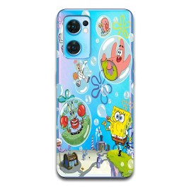 Funda Transparente Bob Esponja 1 Para Oppo Todos