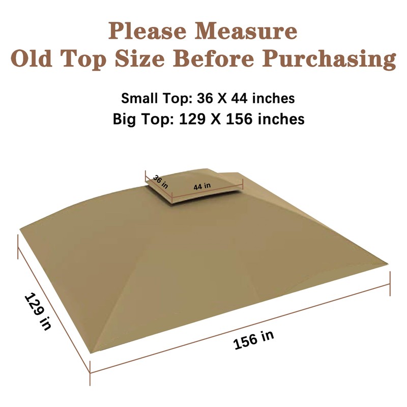 SCOCANOPY Replacement Cover Fit for Crestfield 11X13 Gazebo (Models A101017510,