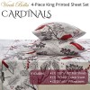 Virah Bella - Cardinals - 4-Piece Sheet Set - King