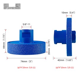 LOZLIN 20mm Diamond Grooving Wheel for Angle Grinder 5/8-11 - Heavy Duty Flat Grinding Disc for Ceramic Tile/Marble/Stone, Precision Basin Installation & Stone Carving