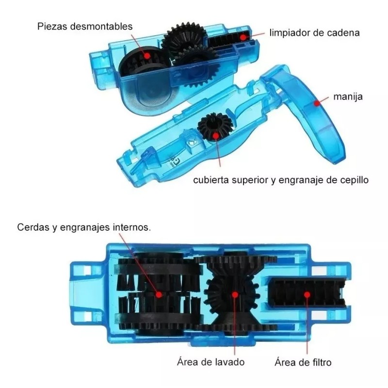 Dolores Kit De Cepillo Limpiador Cadena Para Bicicleta Moto Portátil