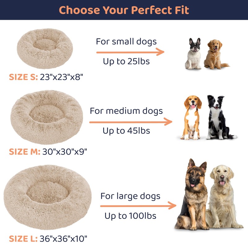 Petloox Donut Dog Bed - Premium Comfort for Anxiety Relief