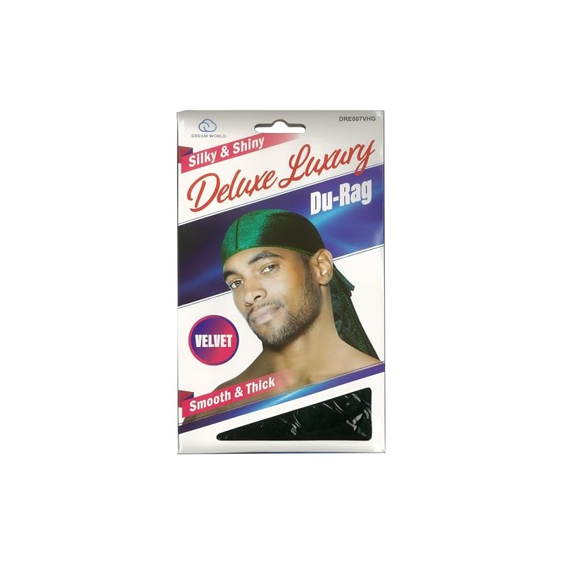 Dream World Silky Velvet Durag Hunter Green