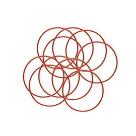 uxcell Silicone O-Ring, 36mm OD, 34mm ID, 1mm Width, VMQ Seal Rings Gasket, Red, Pack of 10