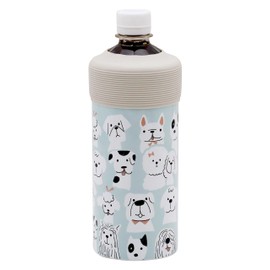 OGURA Plastic Bottle Holder, Lightweight, Tumbler, Vacuum, Insulated, Compatible with 16.9 - 23.6 fl oz (500 - 600 ml), Shinjikatou (dogs)