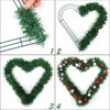 3Pack Heart Shaped Wire Wreath Rings 12 inch Metal Wreath