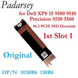 Padarsey 1st Slot 1 M.2 2280 SSD Heatsink Cover Thermal Heat Shield 0130R6 130R6 Compatible for Dell XPS 15 9500 9510 Precision 5550 5560 Latitude 5500