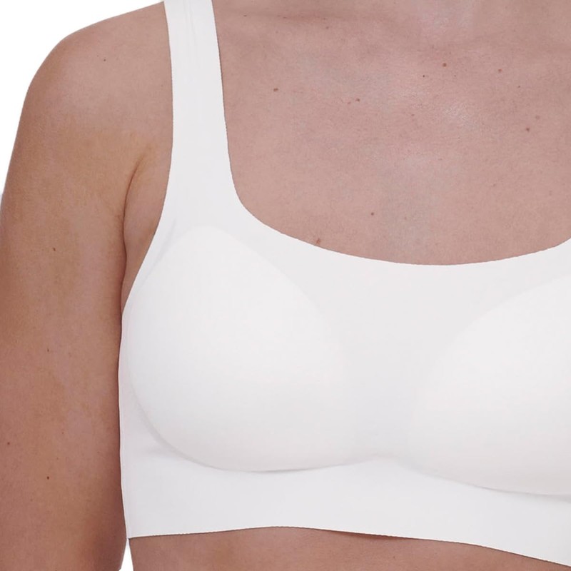 Sloggi Women's Zero Feel 2.0 Top Undershirt, Opaque, Silk White,
