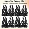 French Curl Braiding Hair 14 Inch 8 Packs Black Curly