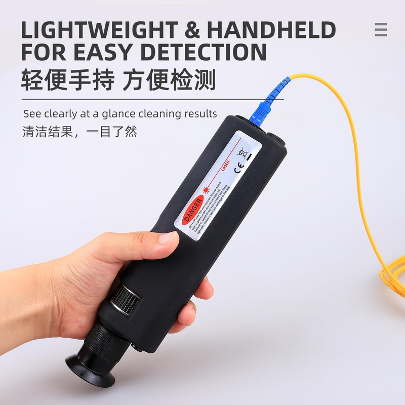 Fiber Optic Inspection Microscope 400x LED Illumination Handheld Anti Slip