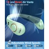 AJGJF Portable Neck Fan Rechargeable,Foldaway Personal Fan Neck with Mister,Hands