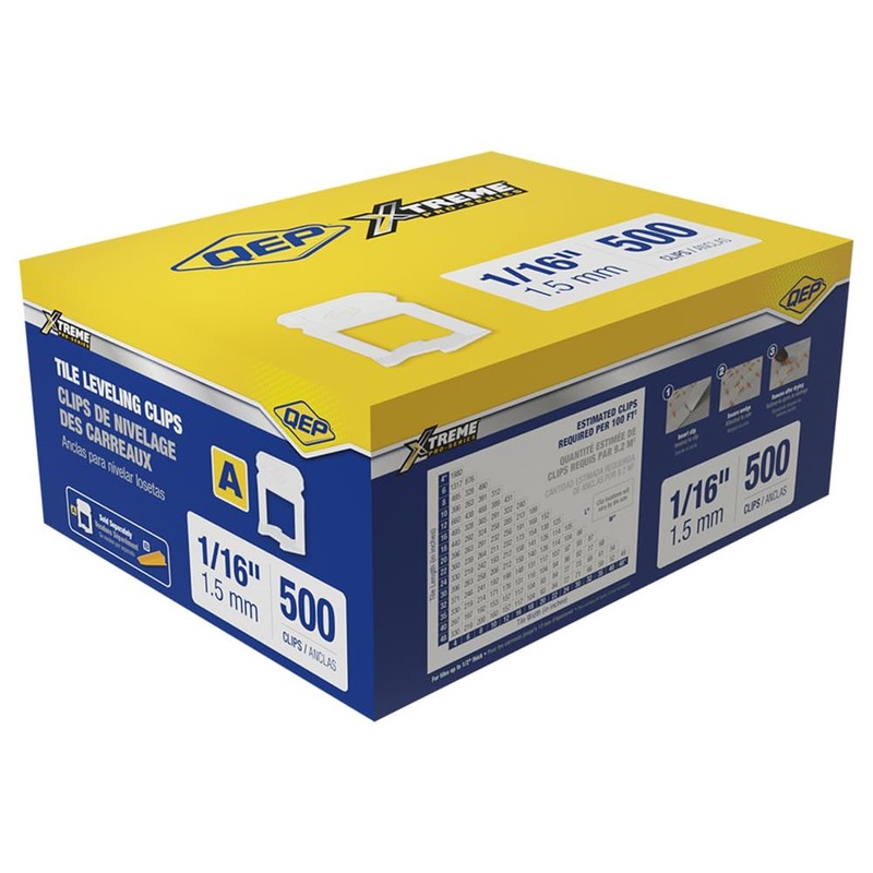 QEP Xtreme Tile Leveling System, Part A, Clips for 1/16"