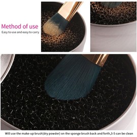 Herramienta de limpieza de brochas de maquillaje Limpiador de esponja para eliminar el color al instante Estuche de viaje para limpiar brochas y todo tipo de cosméticos secos