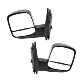 For Chevy Express 2500/3500 2008-2015 Door Mirror Driver and Passenger Side | Pair | Manual | Textured | Dual Glass | Black | Replacement For GM1320395, GM1321395 | 15227423, 20838065, 20838066