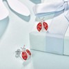 JFASHOP Ladybird Earrings for Women Girls 925 Sterling Silver Hypoallergenic
