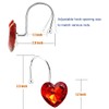 EleCharm Decorative Crystal Shower Curtain Hooks, Set of 12 Bling