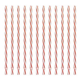Sunshine Mason Co. Plastic Reusable Drinking Straws 12 Pieces, Red Stripe
