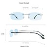 LifeArt Pure Titanium Frame Glasses/Blue Light Blocking Reading Glasses, Reduce