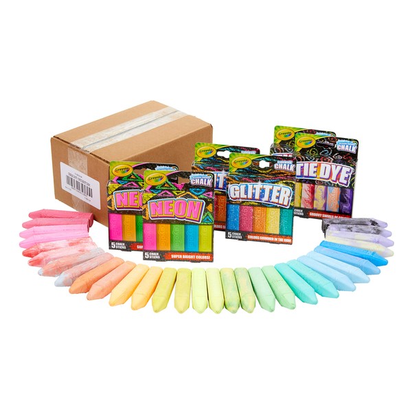 Crayola Sidewalk Chalk Special Effects Set, Outdoor Toy, 30Count, Gift for Kids, 4, 5, 6, 7