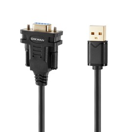 OIKWAN USB to RS232 DB9 Serial Cable Male Converter Adapter with FTDI Chipset for Windows 11,10, 8.1, 8, 7, Vista, XP, 2000, Linux and Mac OS X 10.6 (10ft)…