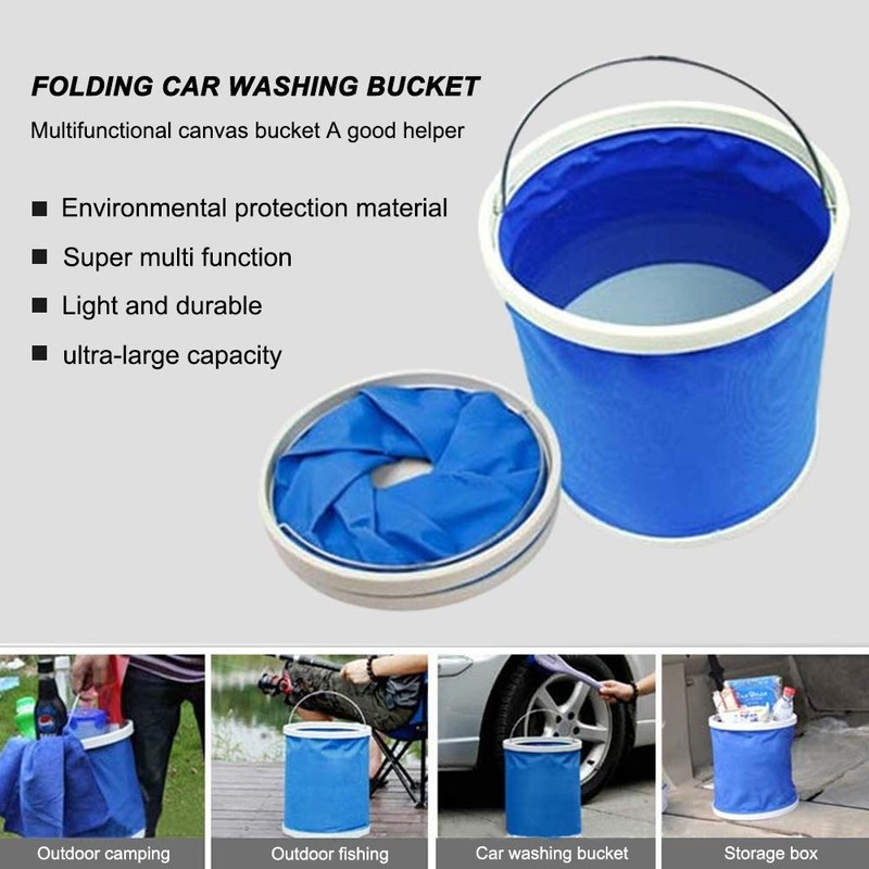 Ashintar Collapsible Bucket,Portable Outdoor Hiking Water Picnic Buckets for Camping,