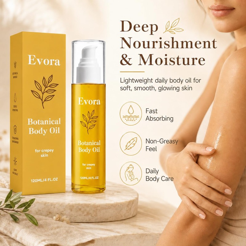Evora Botanical Body Oil for Crepey Skin 120ml (2pcs)