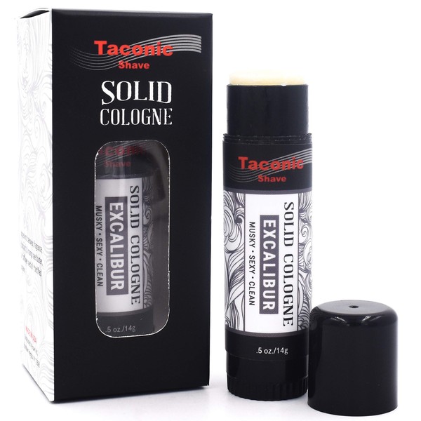 Taconic Shave’s All-Natural Excalibur Scent Men's Solid Cologne – Portable and Easy to Apply - Artisan Made in the USA