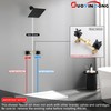 GUOYINDONG 2 Handle Shower Faucet Set, Matte Black Two Handle