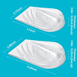 2 Pairs Wonderwin 3 Layers Adjustable Heel Wedge Inserts for Supination & Pronation Correction - Silicone Medial & Lateral Heel Insoles for Bow Legs, Knee Pain, Foot Alignment(Medium/Small)