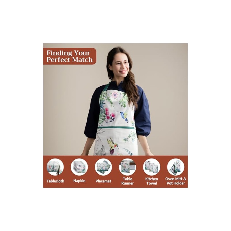 Maison d' Hermine Tropiques 100% Cotton Apron with an Adjustable
