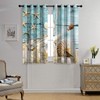Kazynee Vintage Nautical Beach Theme Room Darkening Blackout Window Curtains