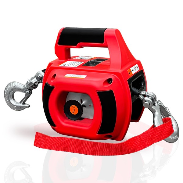 FITHOIST Portable Drill Winch 1000LBS, Drill Powered Winch with Alloy