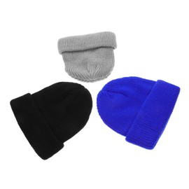 SAFIGLE Cap Unisex Knitted Warm Hats for Men Women Breathable Lightweight Elastic Comfortable 3 Pack