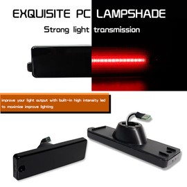 Tonsya Full Red Led Lamps Smoked Lens kit Compatible With 1993-2002 Chevy Camaro Rear Bumper Side Marker Lights