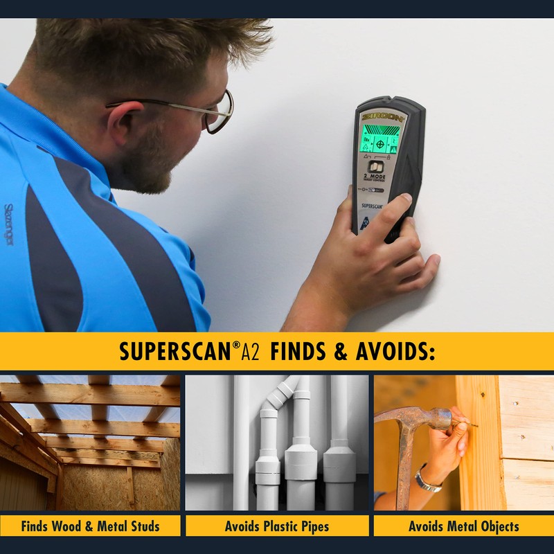 Zircon SuperScan A2 Advanced Stud Finder with 2 Mode Target